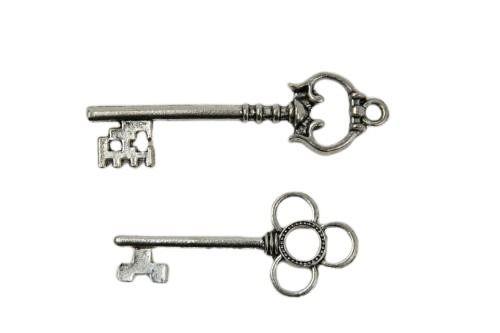 Metallschlüssel King altsilber L6,6cm