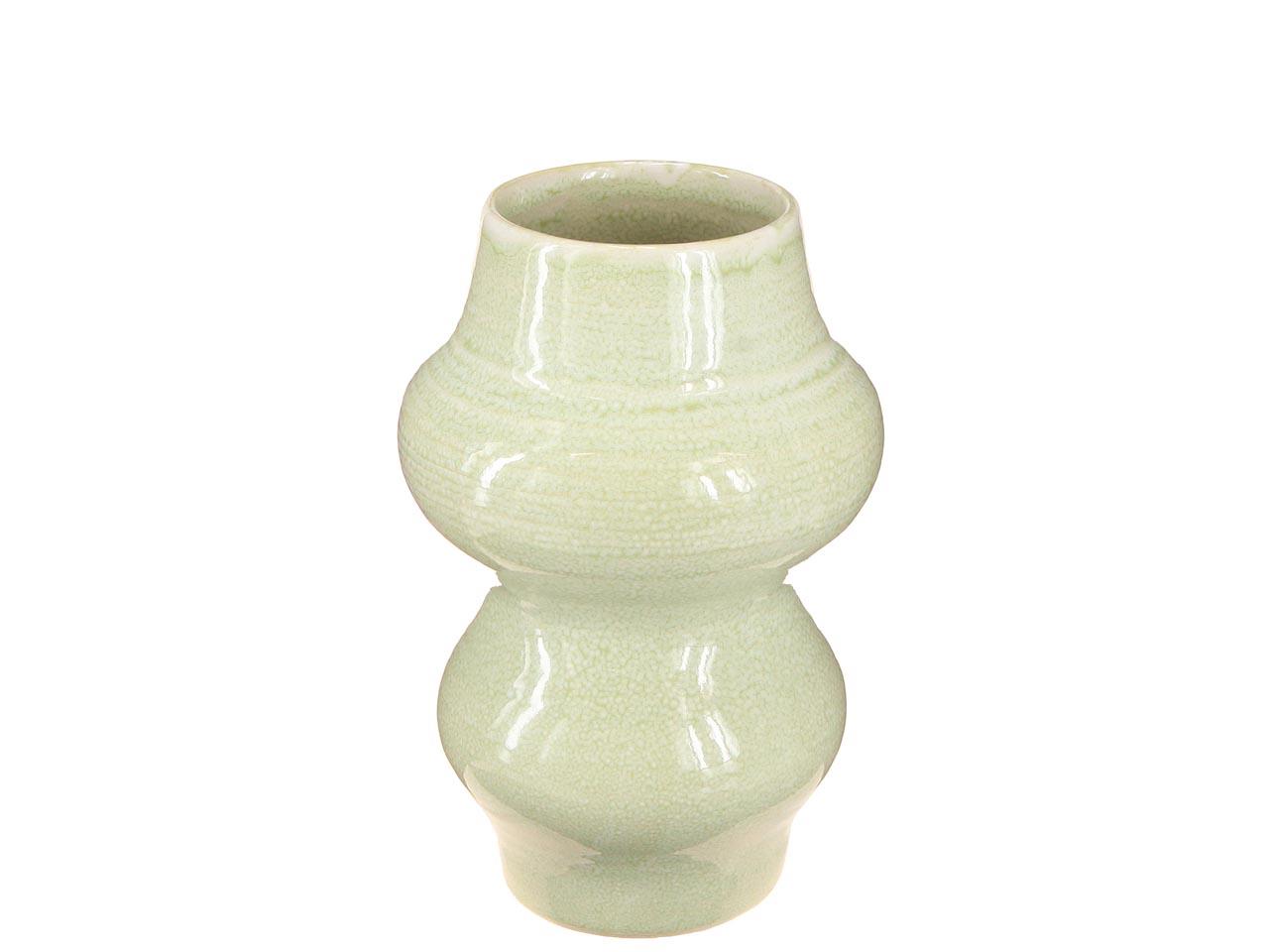 Vase Keramik lindgrün D12,8cm H20,2cm