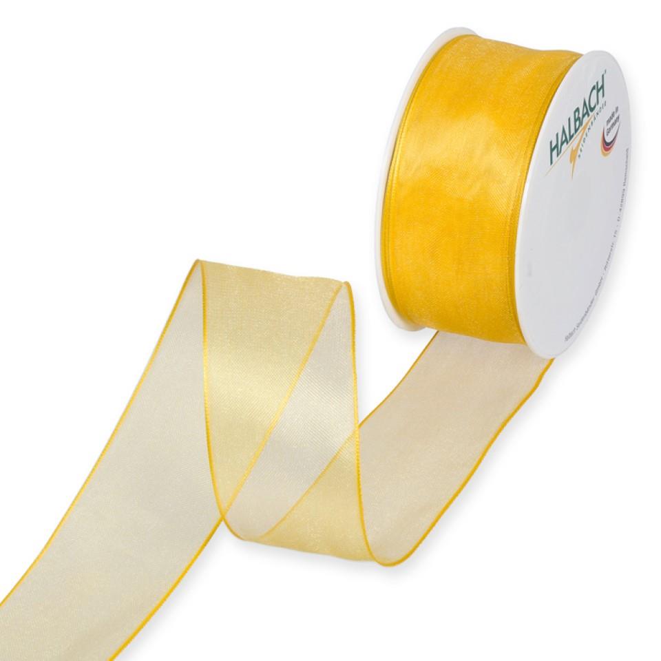 Organza m.Draht 40mm gelb912