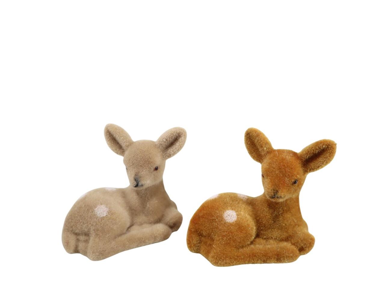 Rehkitz liegend "Flocki" braun/hellbraun H7cm