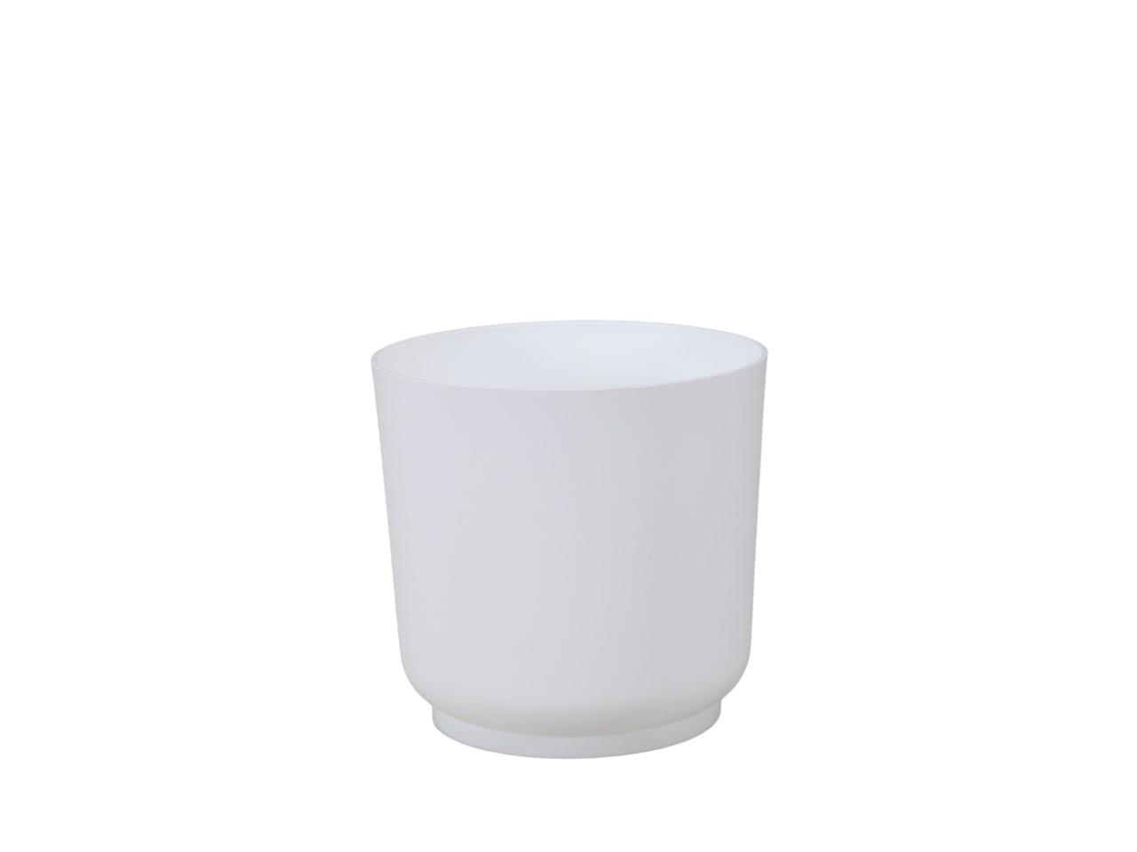 Topf Satina Eco Wood Plastik recycled weiß D13cm