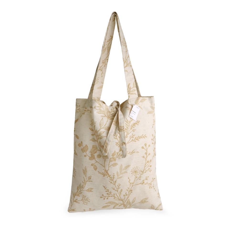 Tasche Botanique 45x35 cm plus Henkel creme/sand