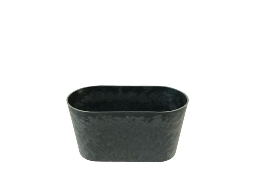 Schale oval KARA anthrazit-natur Plastik L20,3x10,3cm H10cm