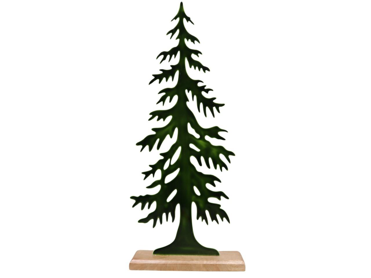Aufsteller Baum Metall/Holz tannengrün H61cm