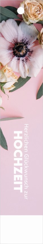 Geschenkkärtchen Herzl.Glückwunsch zur Hochezit 3x15 cm