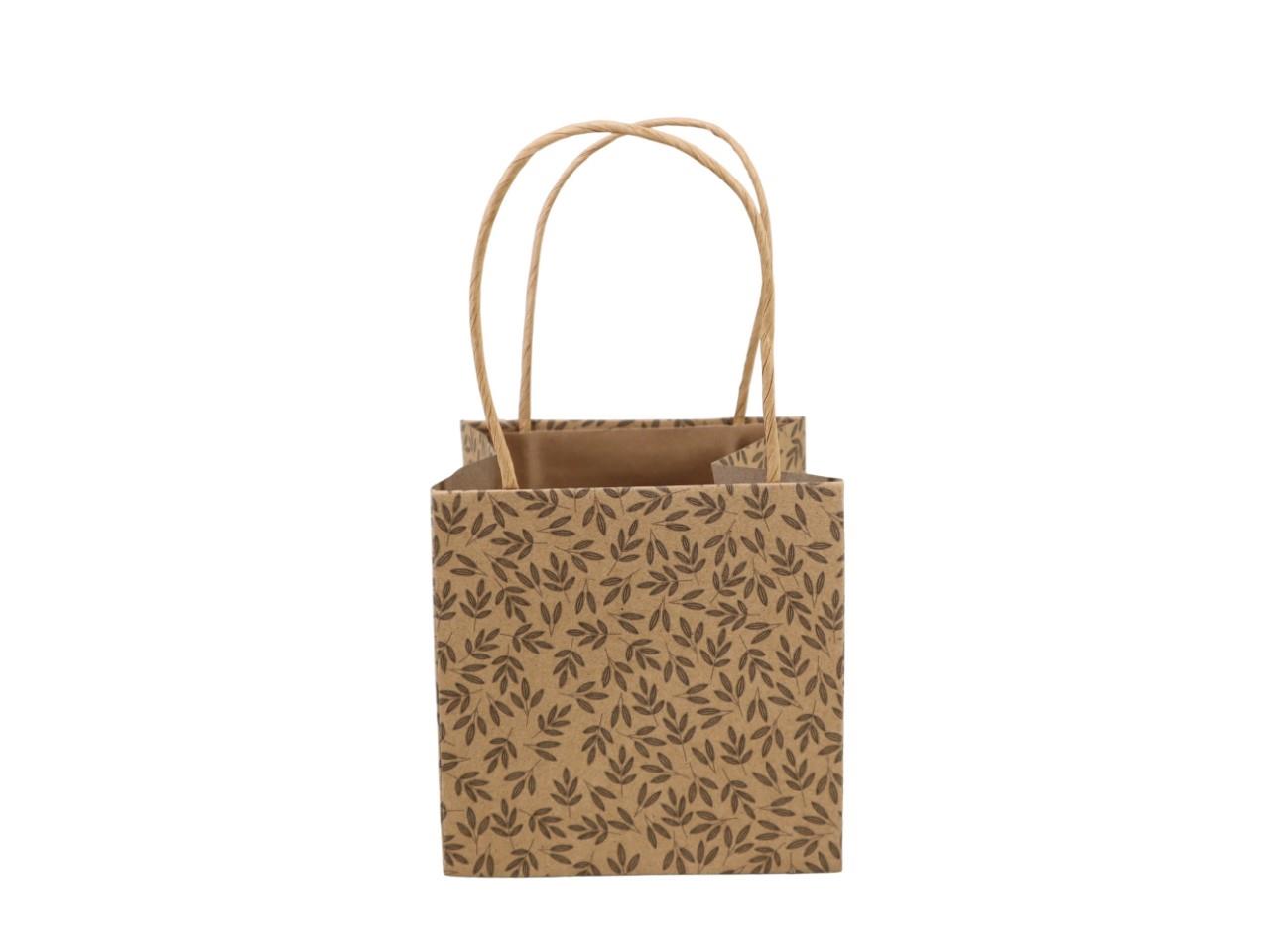 Pflanztasche Blätter Papier natur/braun D10,5cm