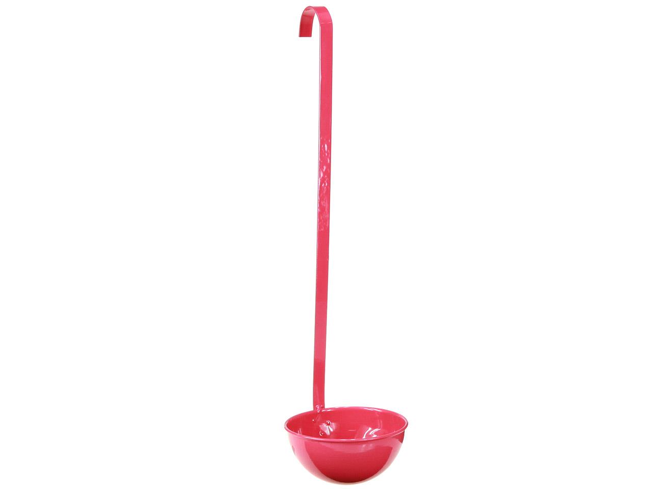 Schöpfkelle Deko Metall pink D12xL46cm