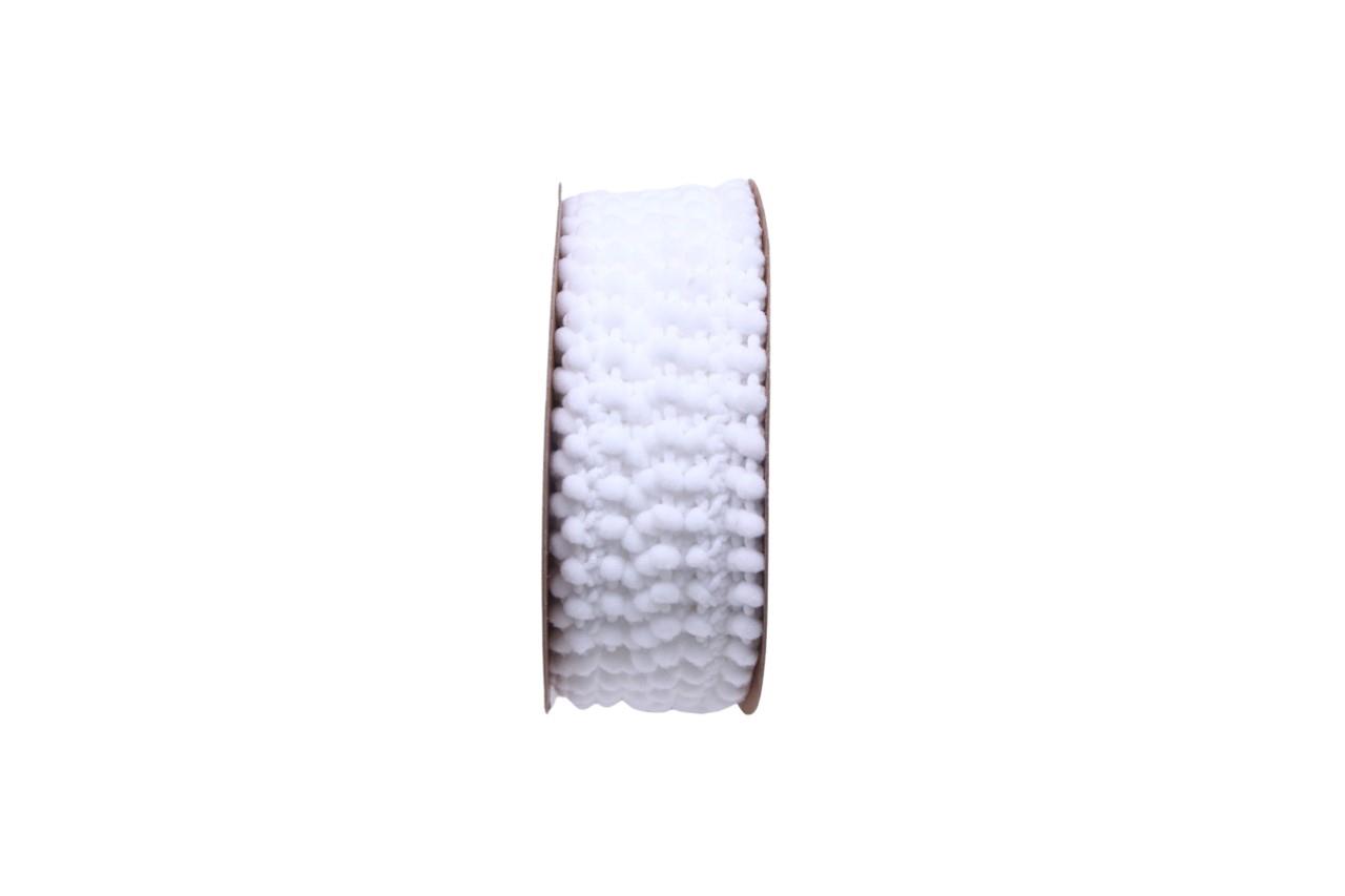 Band PomPom 13 mm 15 Meter weiss 101