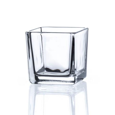 Glasübertopf quadratisch 6x6x6 cm