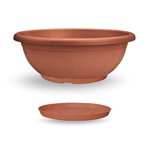 Plastikschale Naxos 70cm terracotta