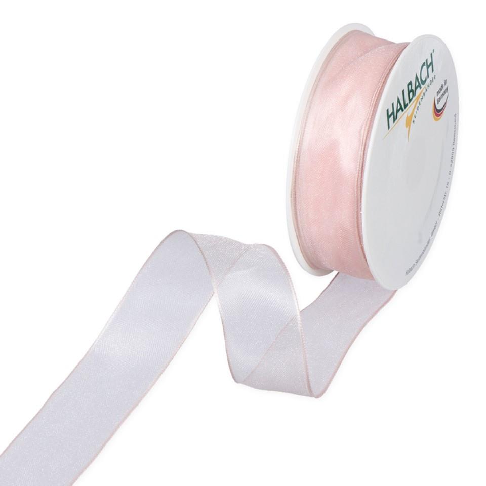 Organza m.Draht 25mm rosa23