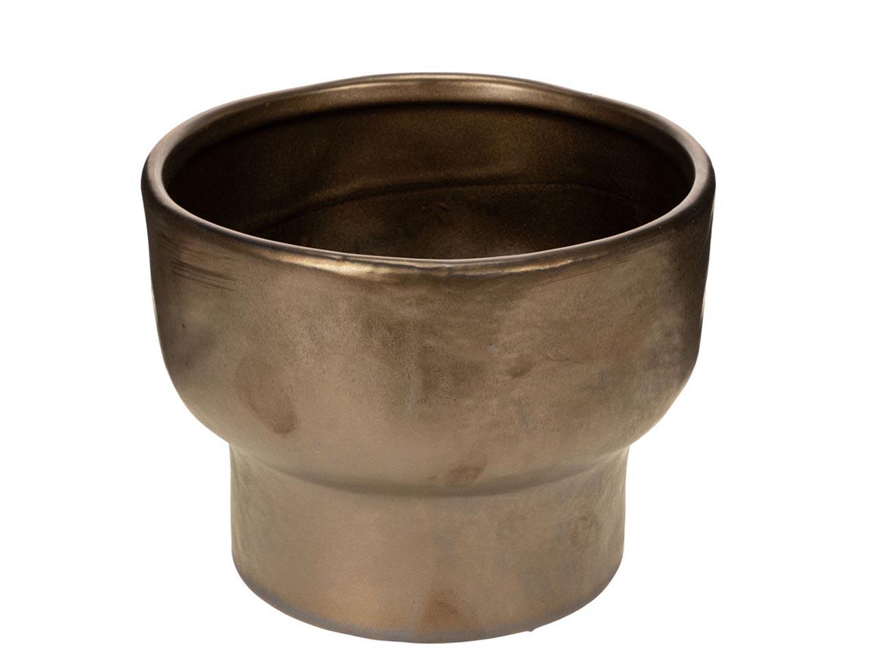 Übertopf Keramik bronze-gold D26,5cm