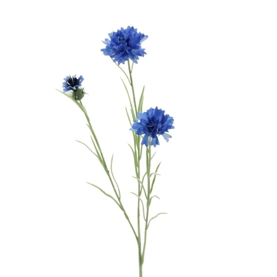 Kornblumenzweig 3fach blau H65cm