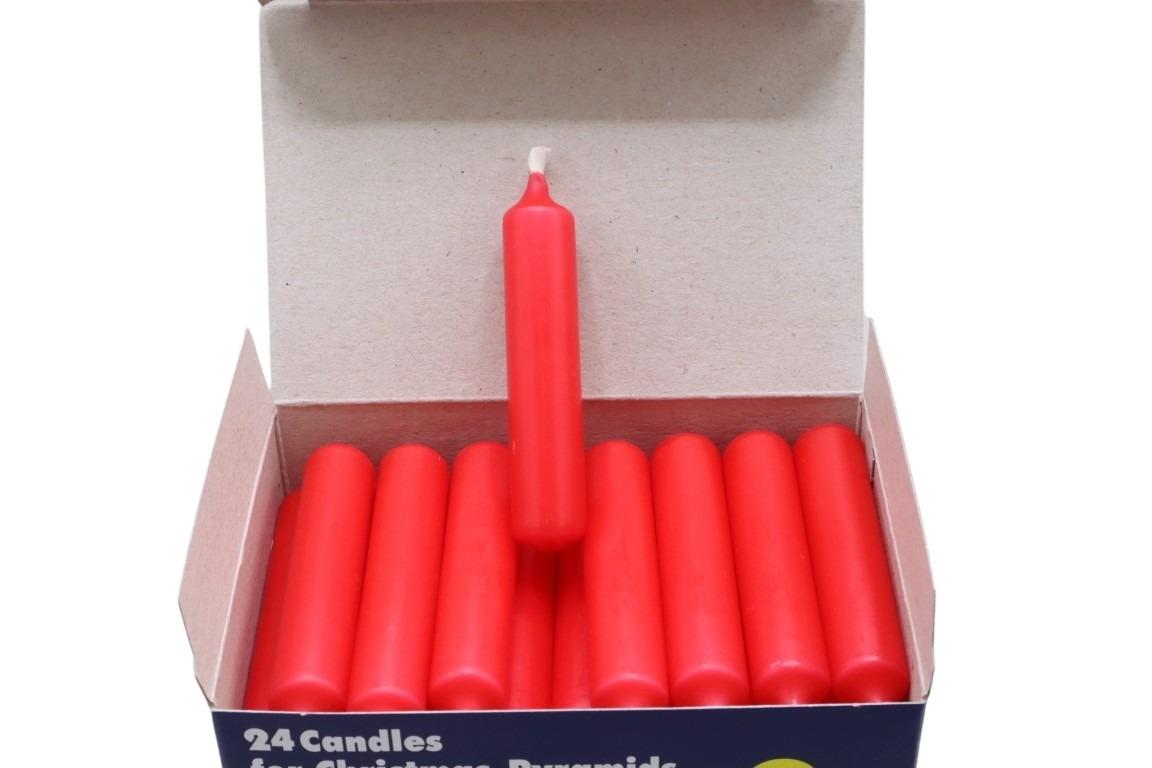 Pyramidenkerzen rot H70xD14mm