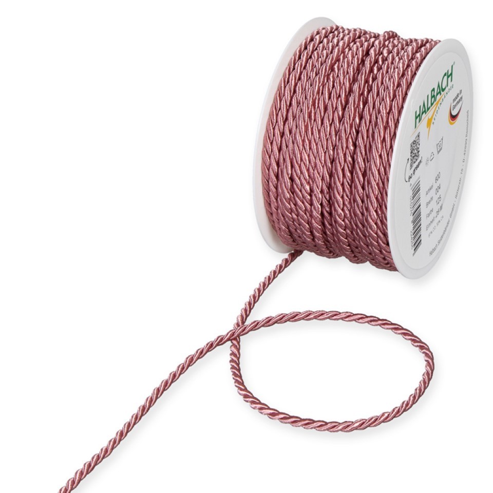 Kordel 4mm 25 Meter altrosa 125