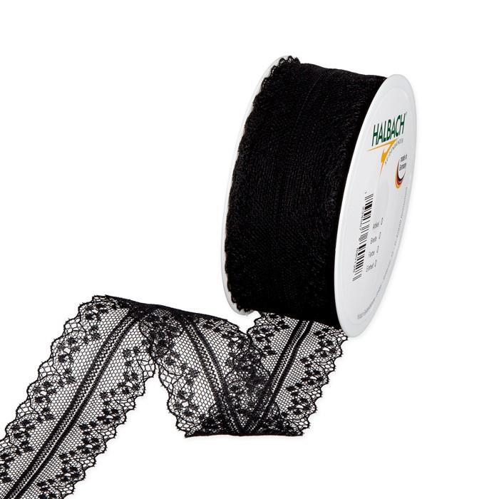 Spitze 36 mm 15 Meter schwarz 100