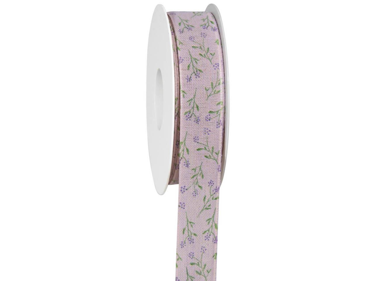 Band Flos m. Draht 25 mm 18 Meter 622 hellflieder