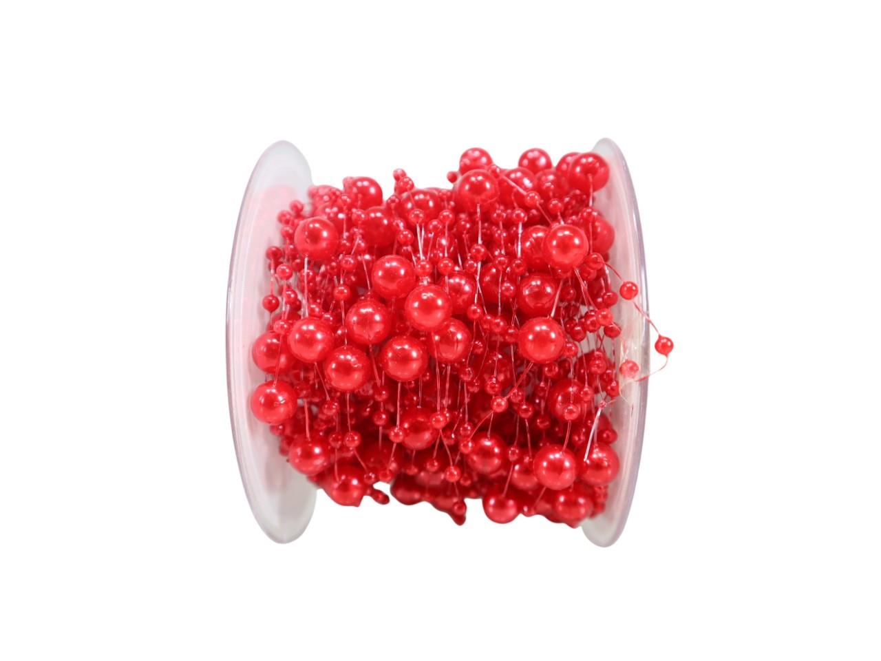 Band Svenja 6 mm 15 Meter (Perlenschnur) rot 300