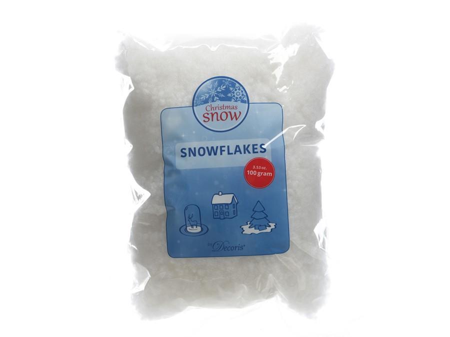 Schneeflocken/Schneebälle mini Polyester weiss