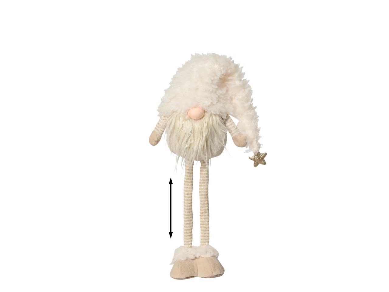 Zwerg stehend m. Ausziehbeinen creme H56cm
