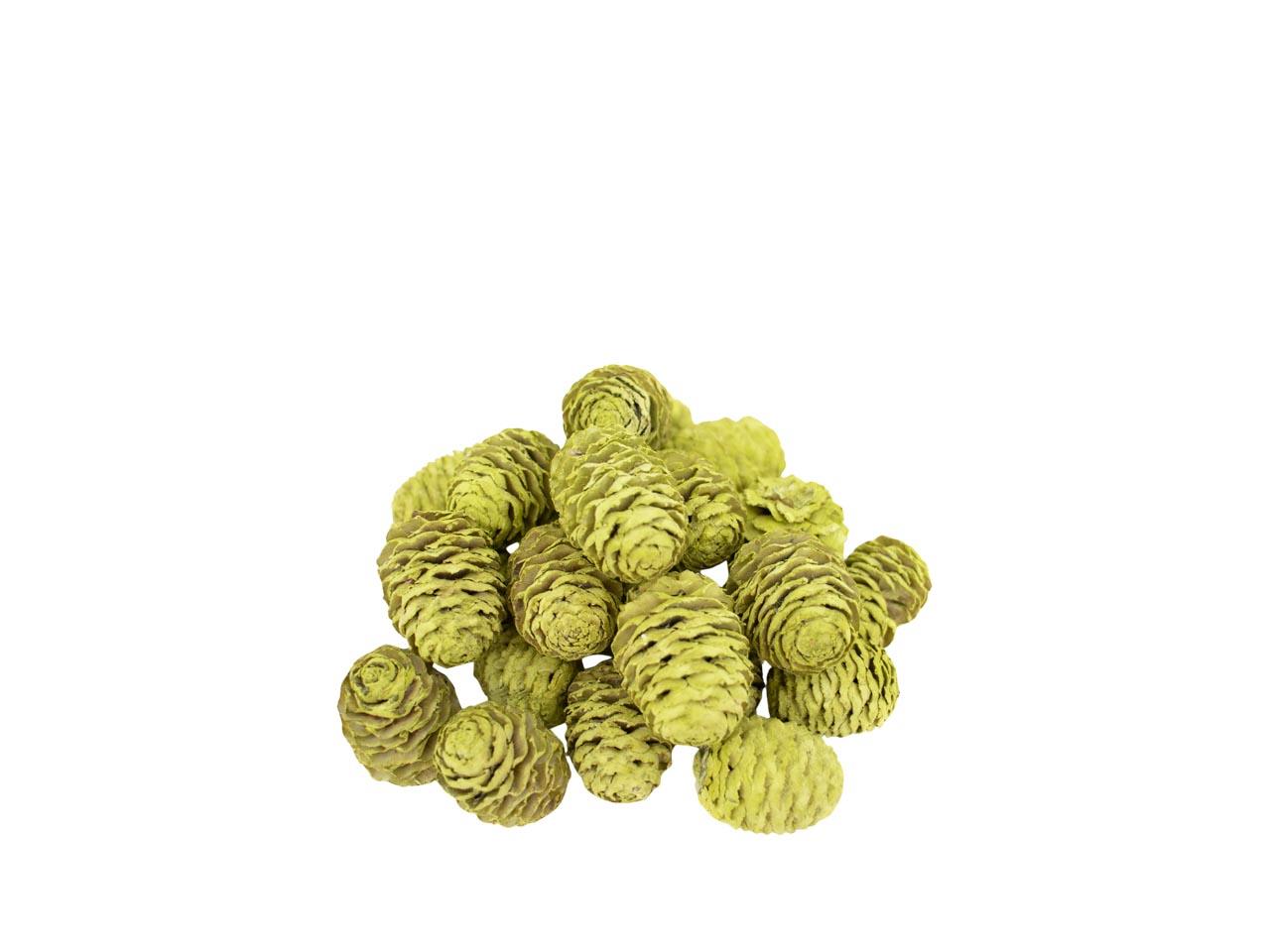 Zapfen Meridianum D2,5H3cm lime grün frosted 1kg