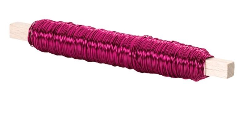 Eisenlackdraht / Holzstäbchen 100gr. pink NETTO