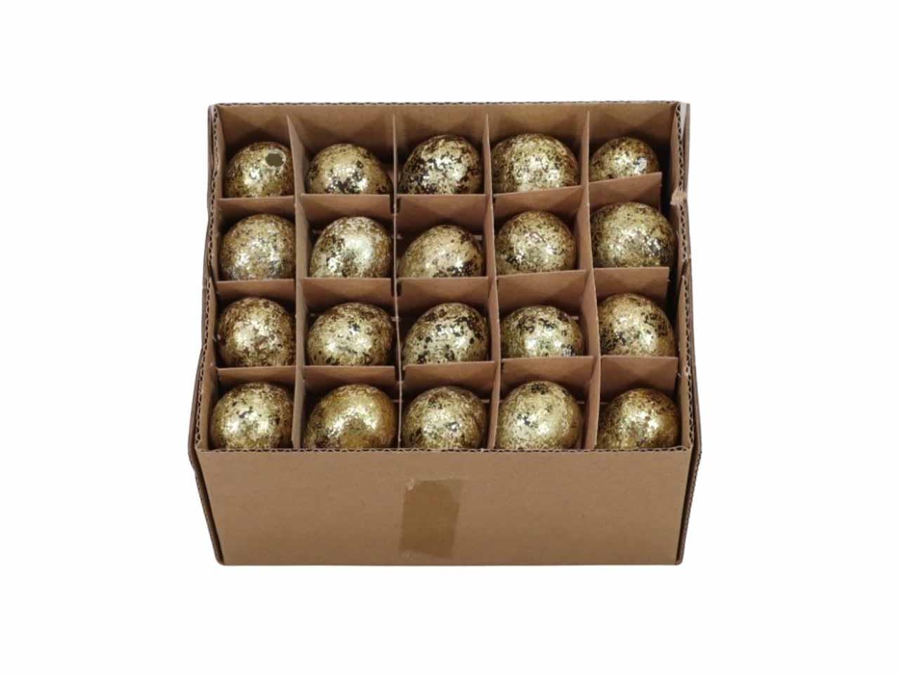 Wachtelei natur-goldglitzer