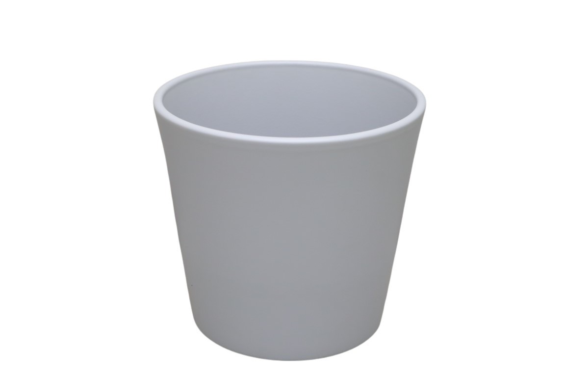 Keramikübertopf Serie 440  8cm grau matt