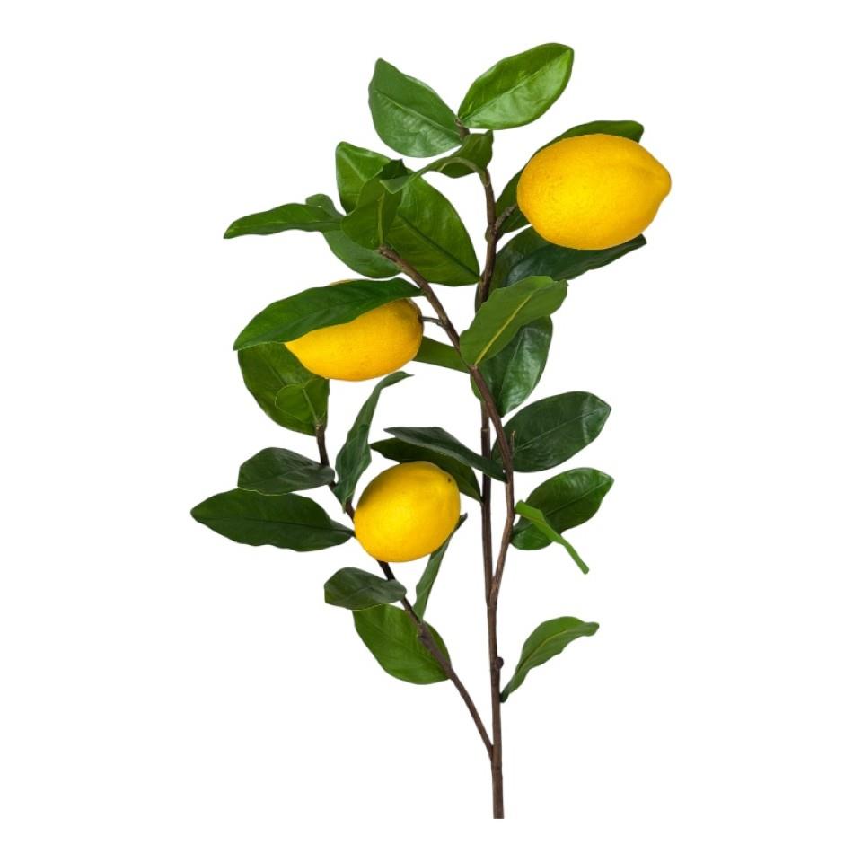 Zweig m.  3 Zitronen gelb/grün H100cm