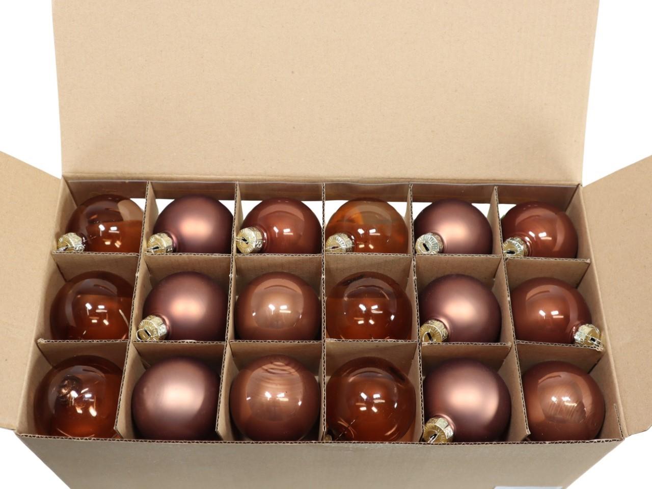Glaskugel 60 mm 45 Stück mocha mousse mix