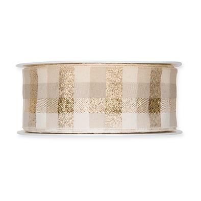 Karoband 38 mm 18 Meter cream/gold 70