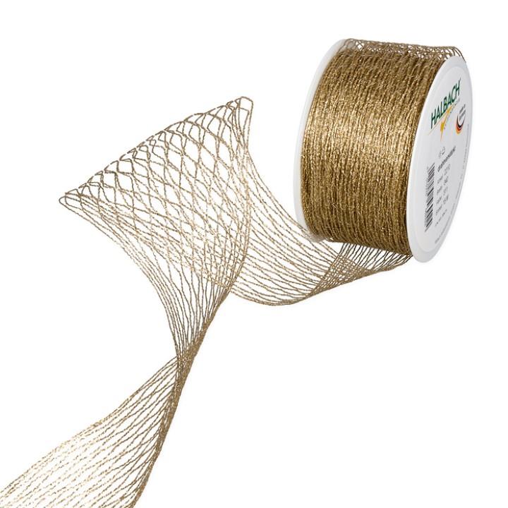 Stretch-Gitter 40 mm 15 Meter gold 311