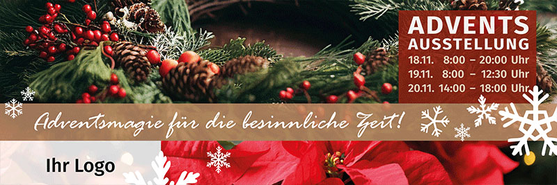 Spannbanner mit Ösen inkl. Druck