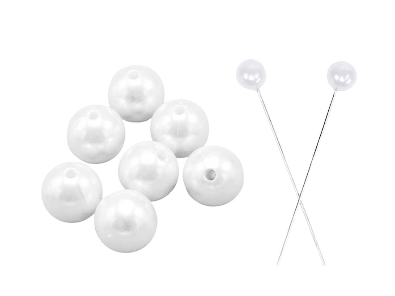 Perlen/Pin weiß