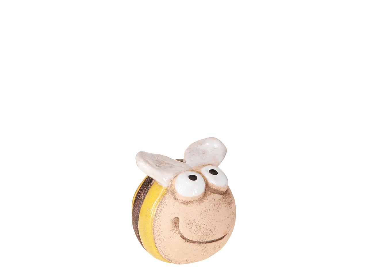 Biene sitzend Keramik gelb/schwarz-stein D6x5cm