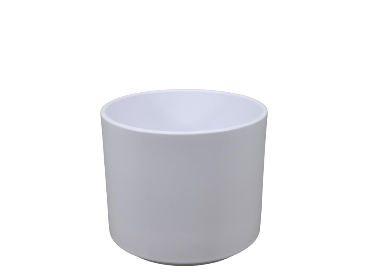 Keramikübertopf Cilindro weiß matt D20cm