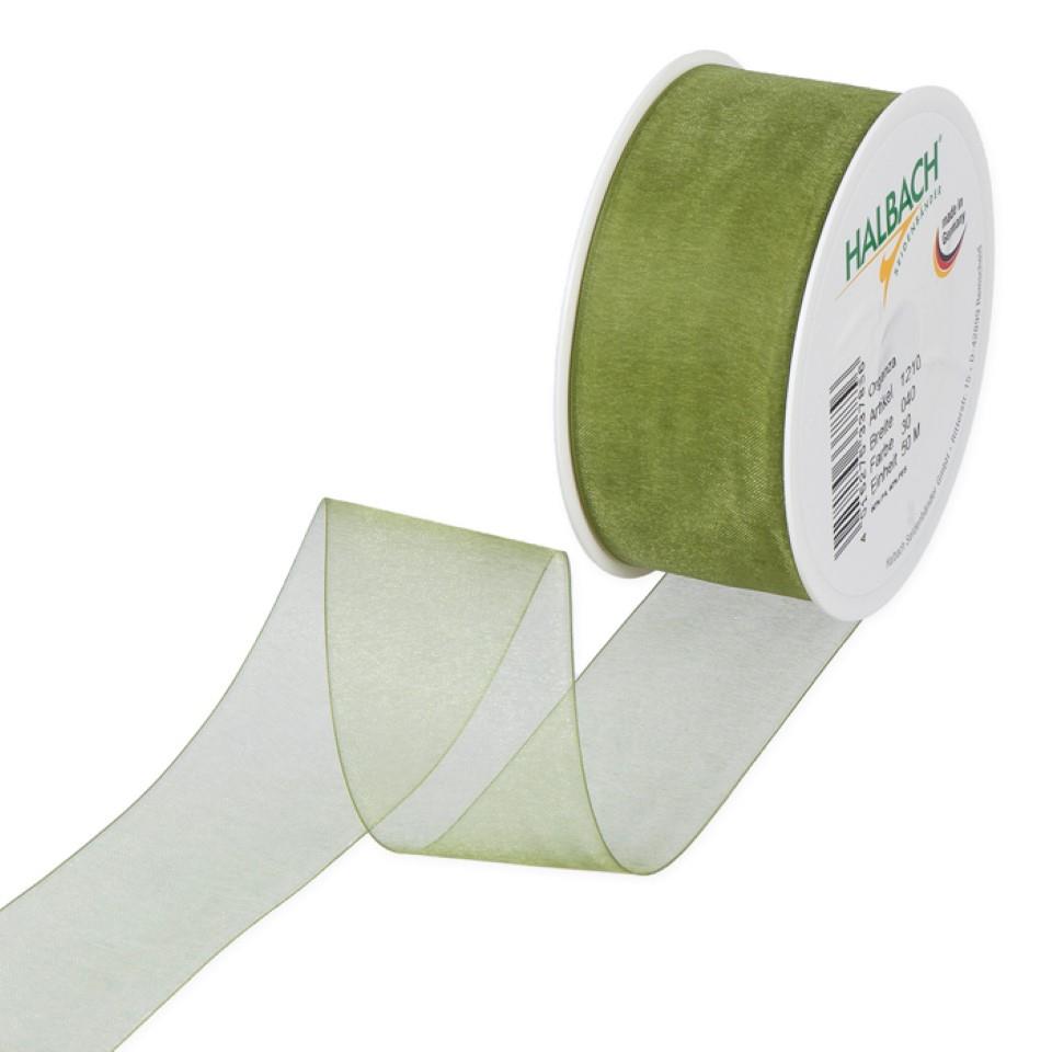 Organza 40mm o.Dr. moosgrün30