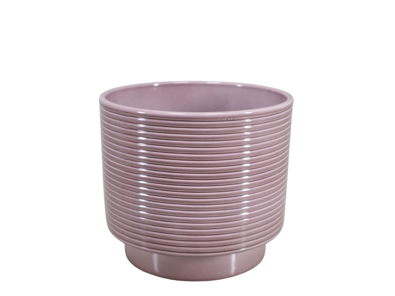 Cylindroübertopf m. Fuß Rings Keramik melange-lasur 16,5cm