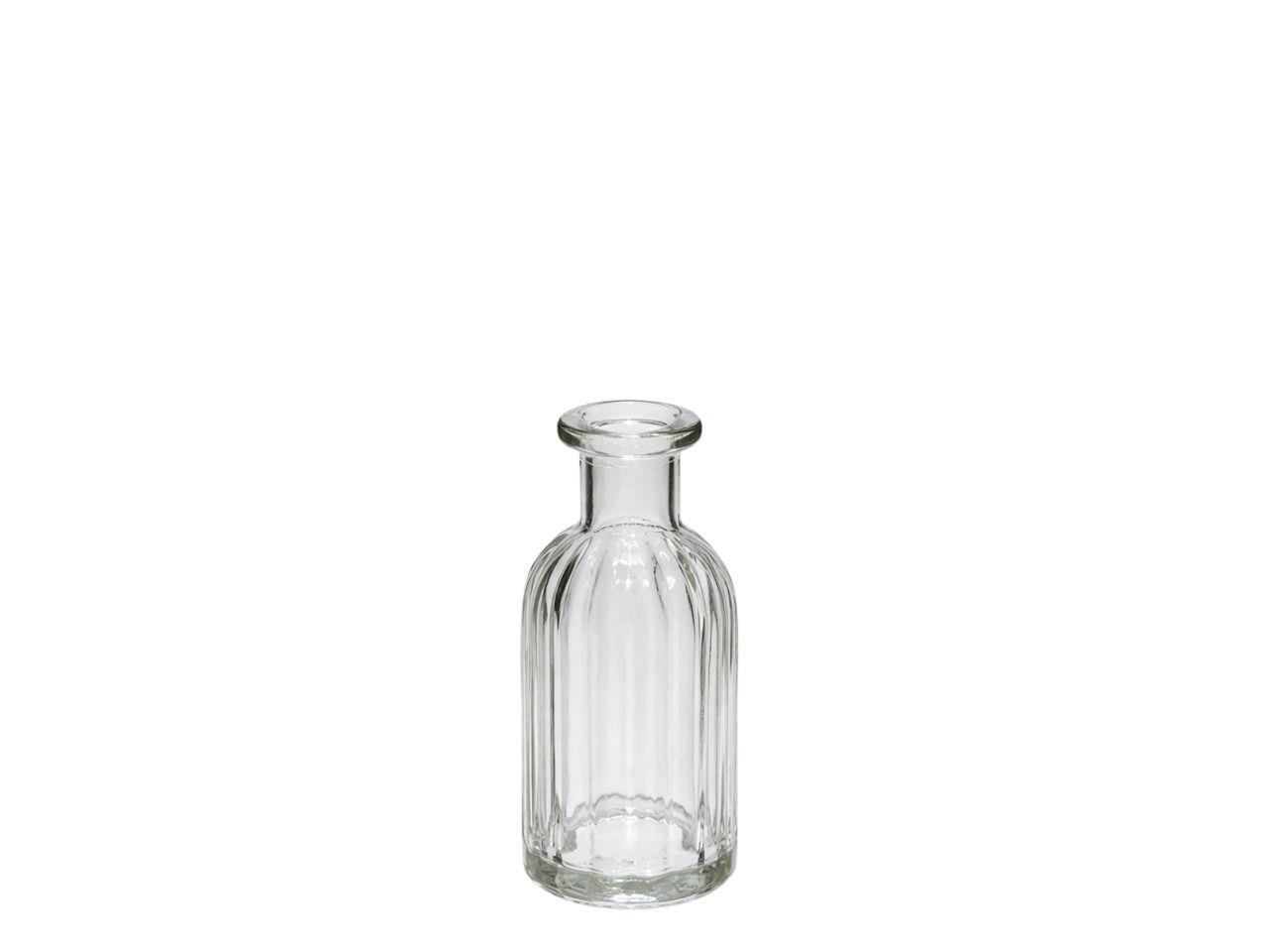 Tischvase Glas klar Stripes D5,5 H10,4cm