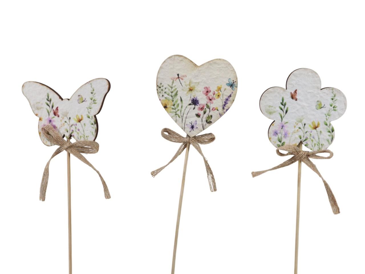 Steckersortiment  Wiesenblume Holz D8-9cm + Pin