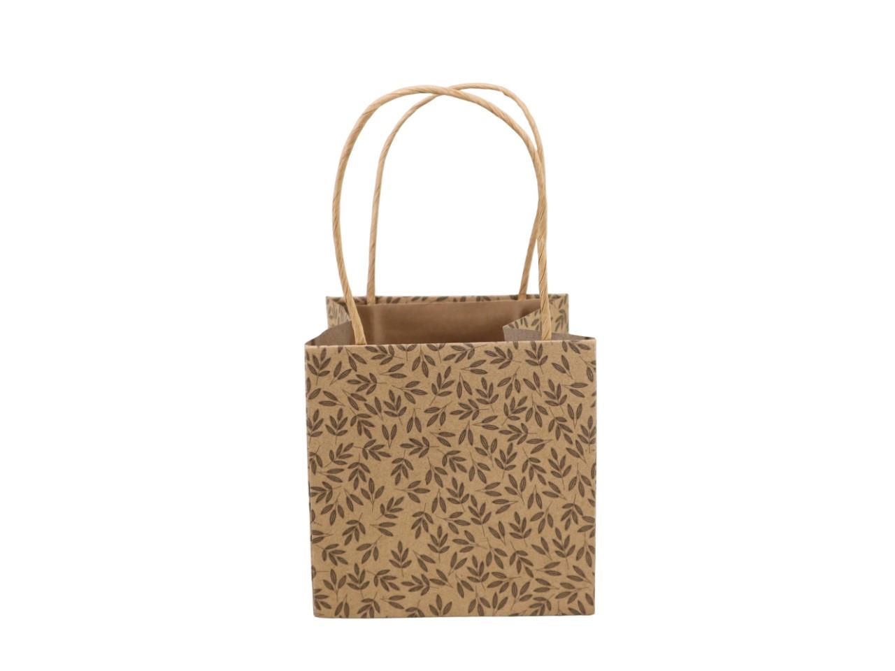Pflanztasche Blätter Papier natur/braun D12cm