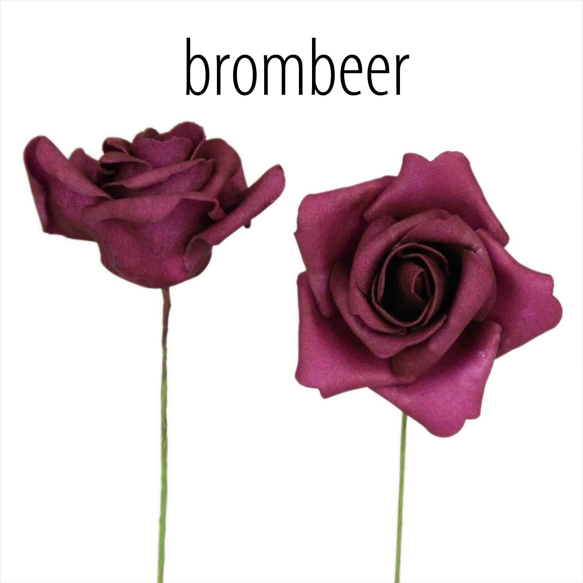 Foam-Rose brombeer D7,5cm