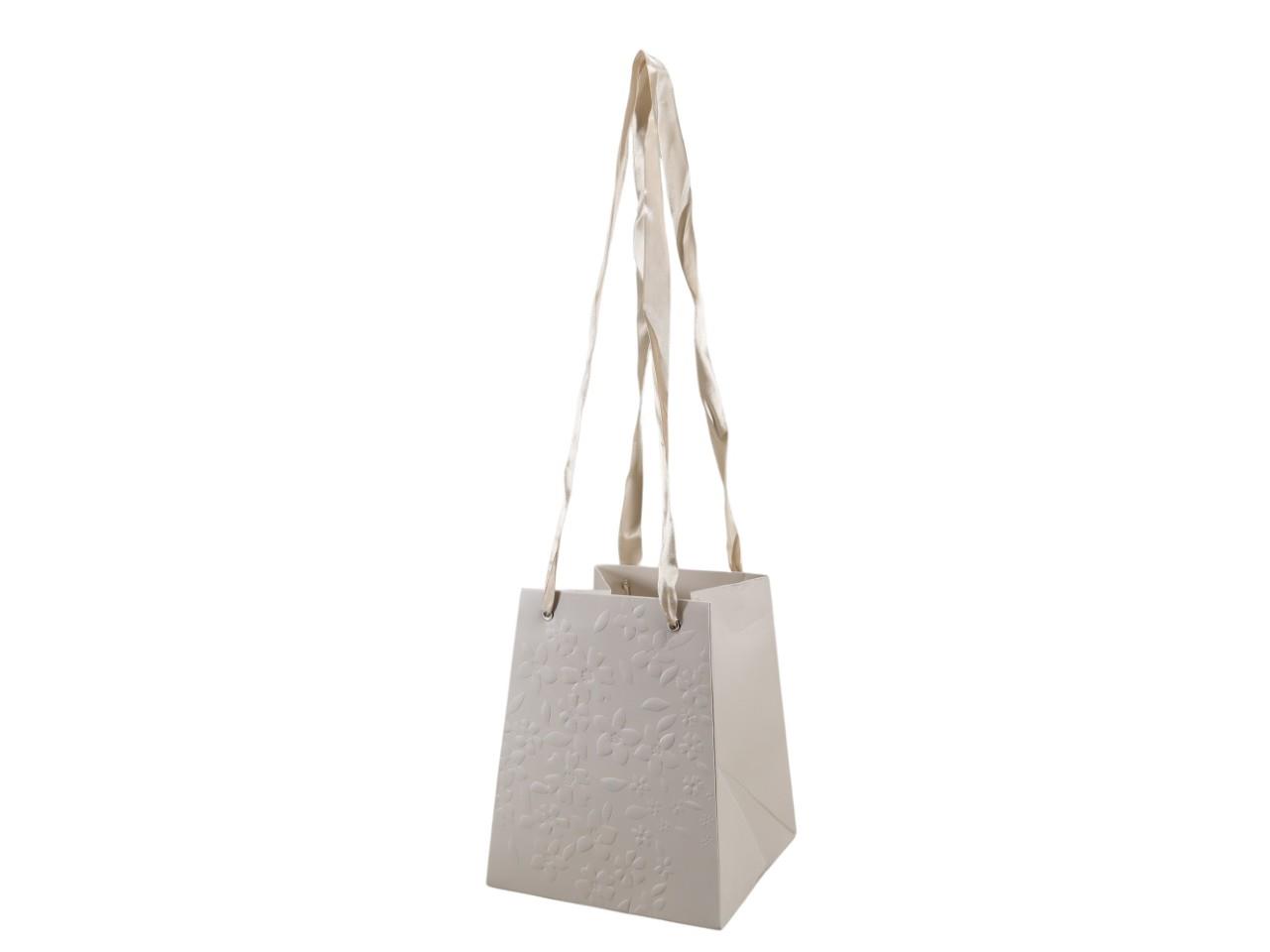 Vasen-Tasche cream 18x15x12cm