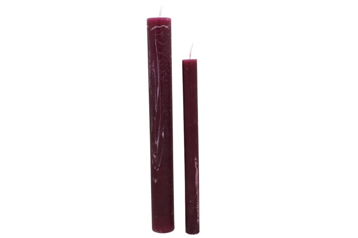 Stabkerze Rustika 240/21mm beere (burgund)