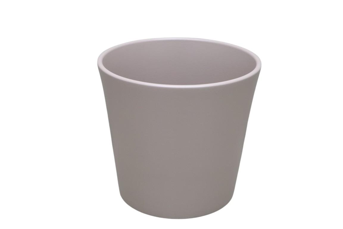 Keramikübertopf Serie 440 15cm taupe matt
