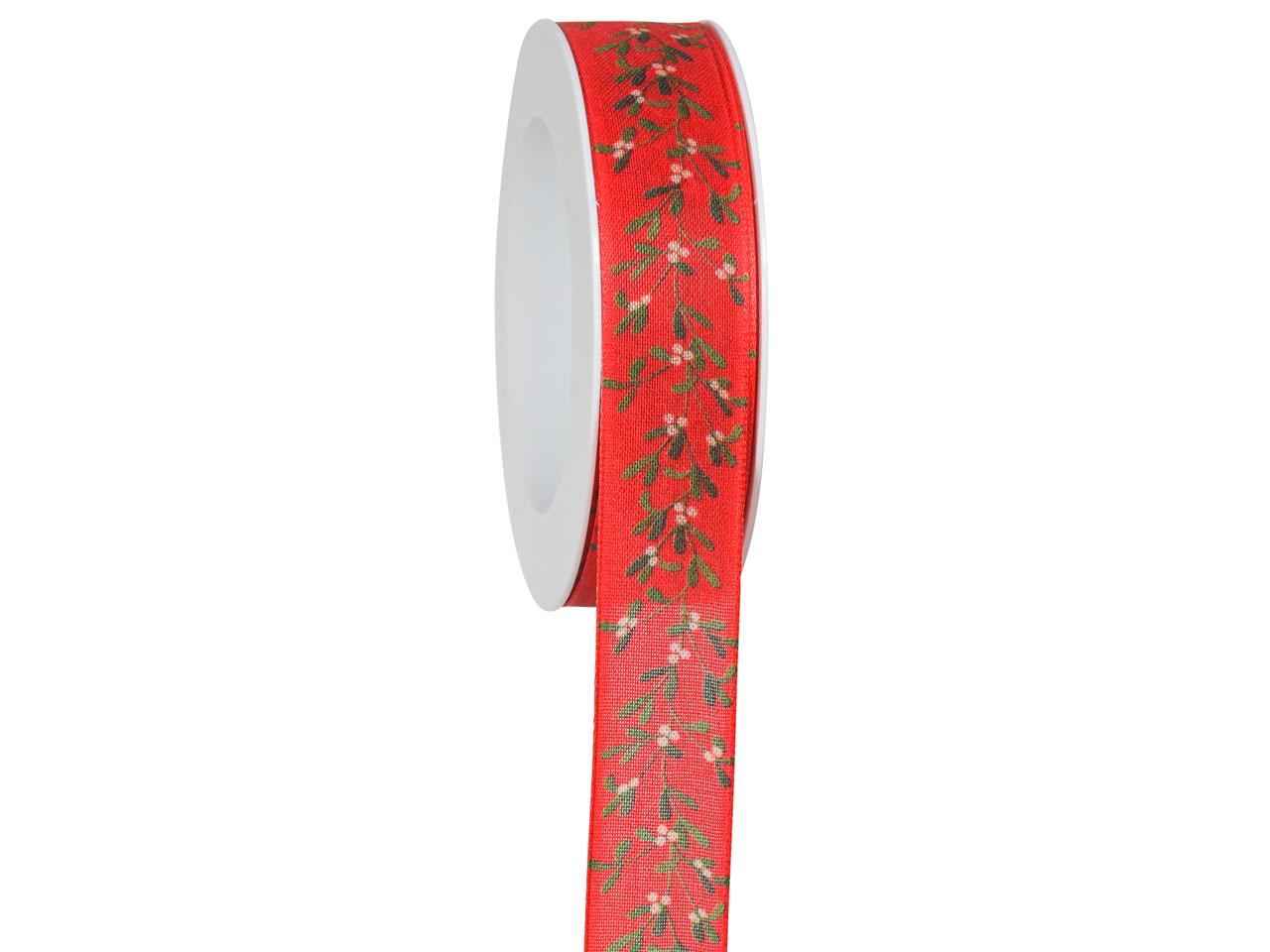 Band Mistelgirlande 25 mm 18 Meter rot 20
