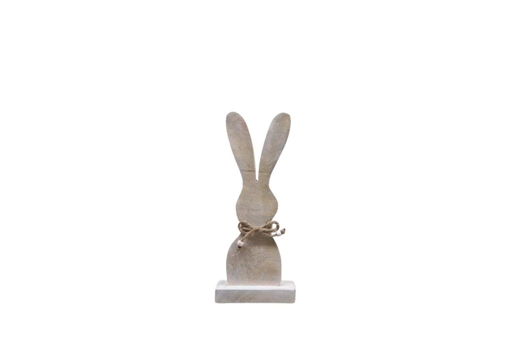 Hase Holz Langohr natur/white-washed H31cm