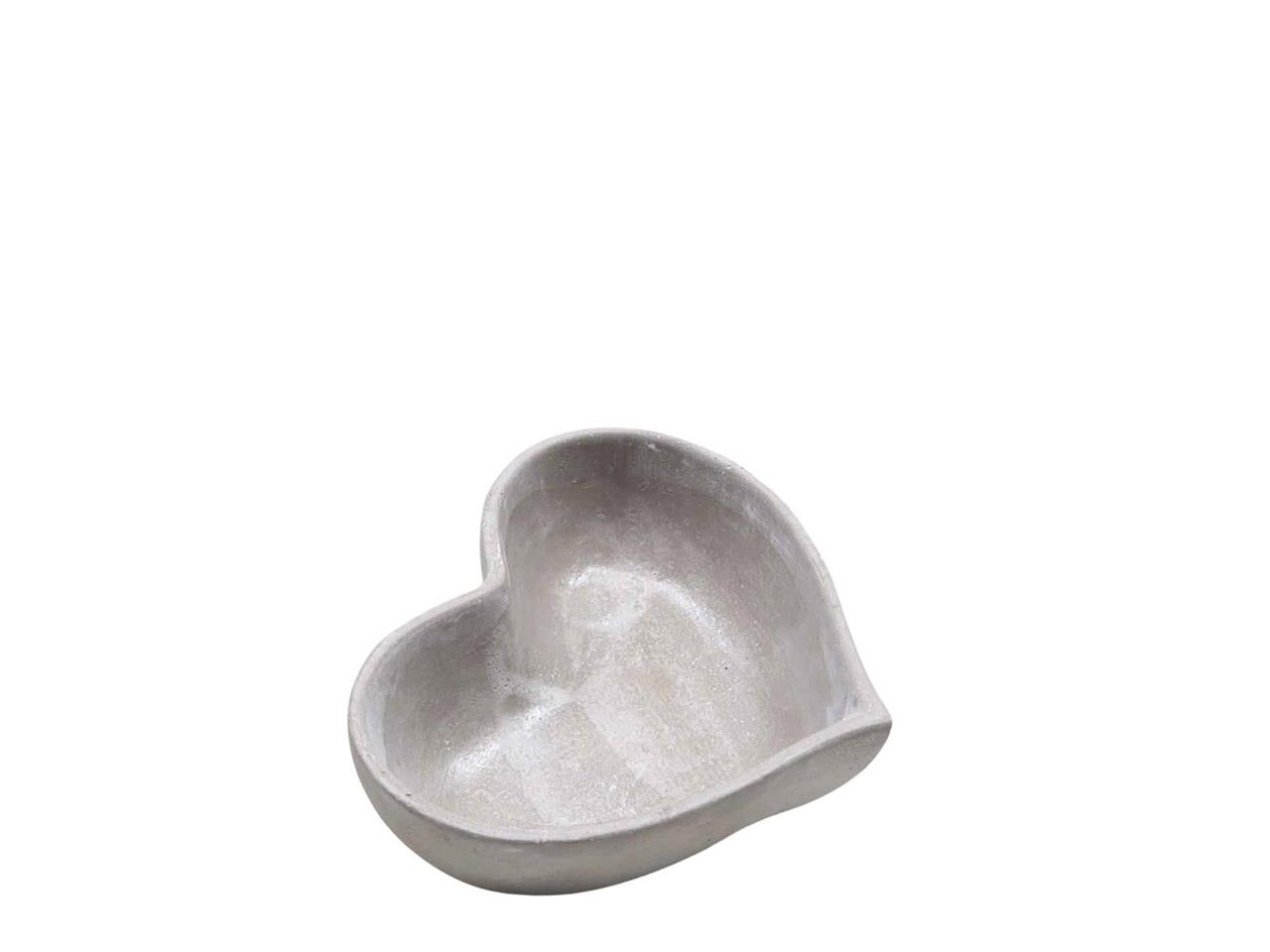 Herzschale Beton white-washed D14,5cm