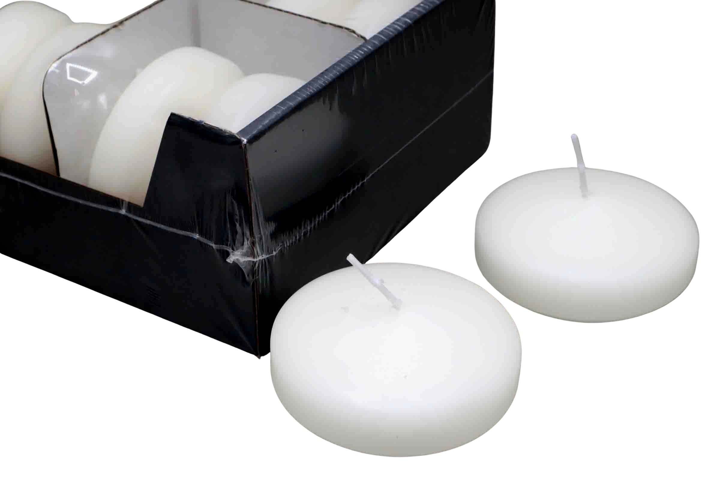 Schwimmkerze groß Brennd. 6-7 St., wollweiß