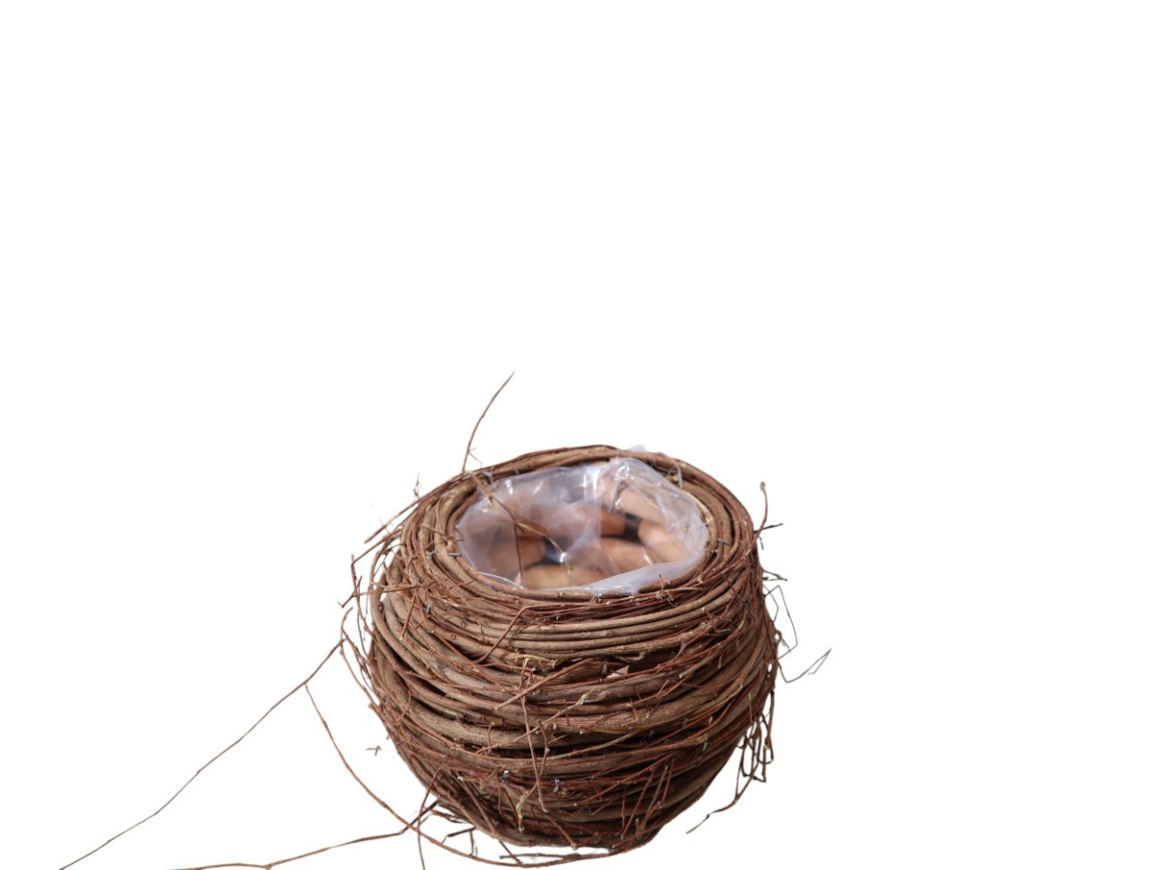 Pflanzschale rund Weide natur D15xH09cm